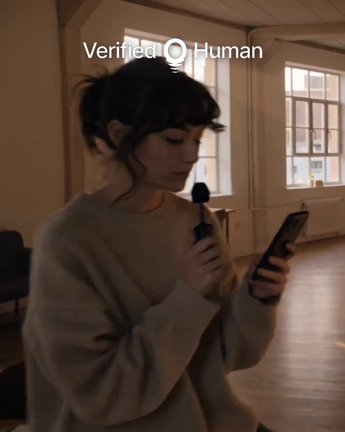 A student attesting into a microphone during a session, verified in the moment